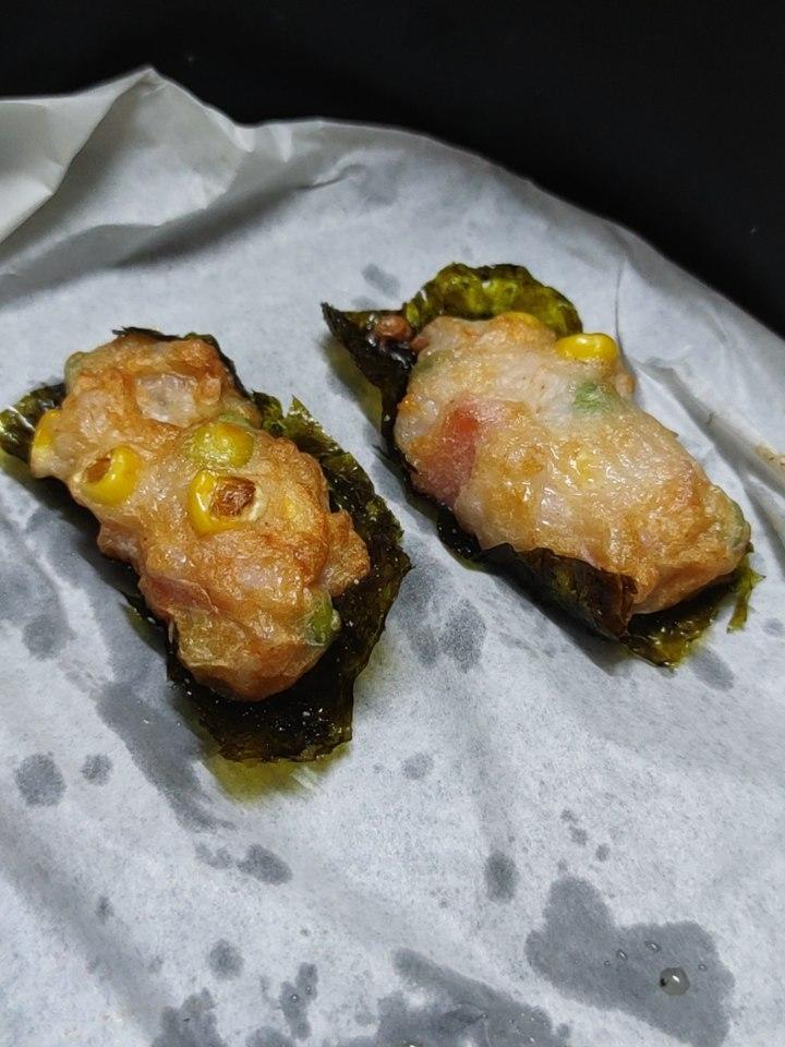 紫菜虾滑卷空气炸锅版