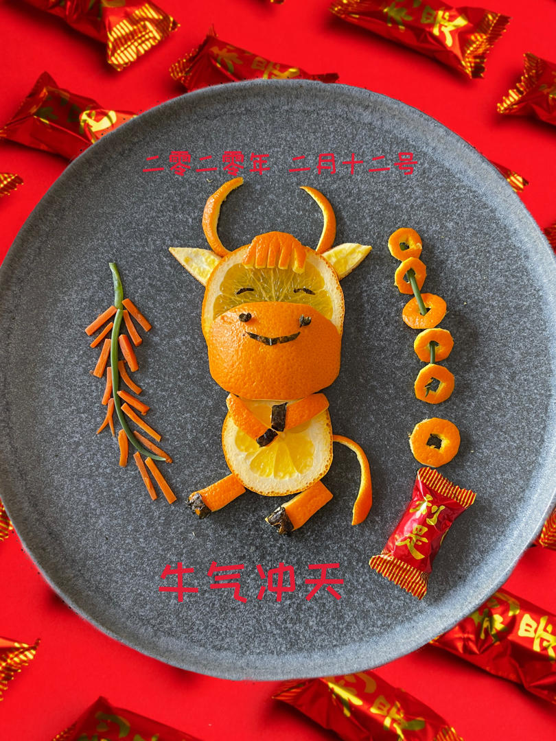 🐮牛年招财进宝餐盘画