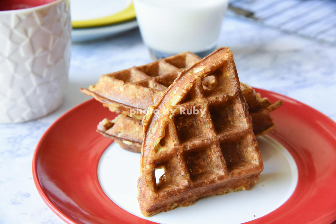 健康低脂的隔夜燕麦华夫饼（Overnight Oatmeal Waffles）的做法