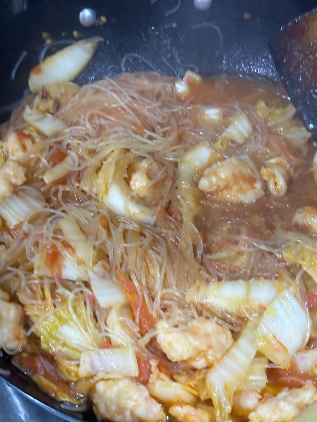 番茄虾滑粉丝煲