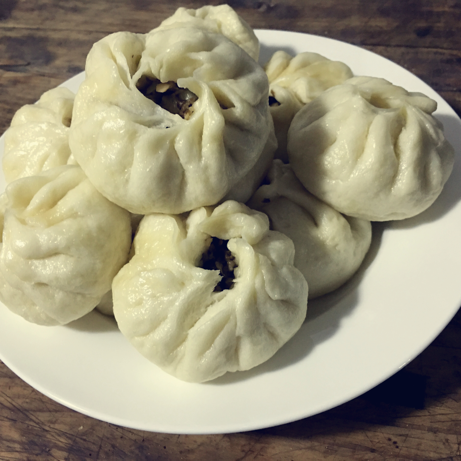 用面包机和面做包子