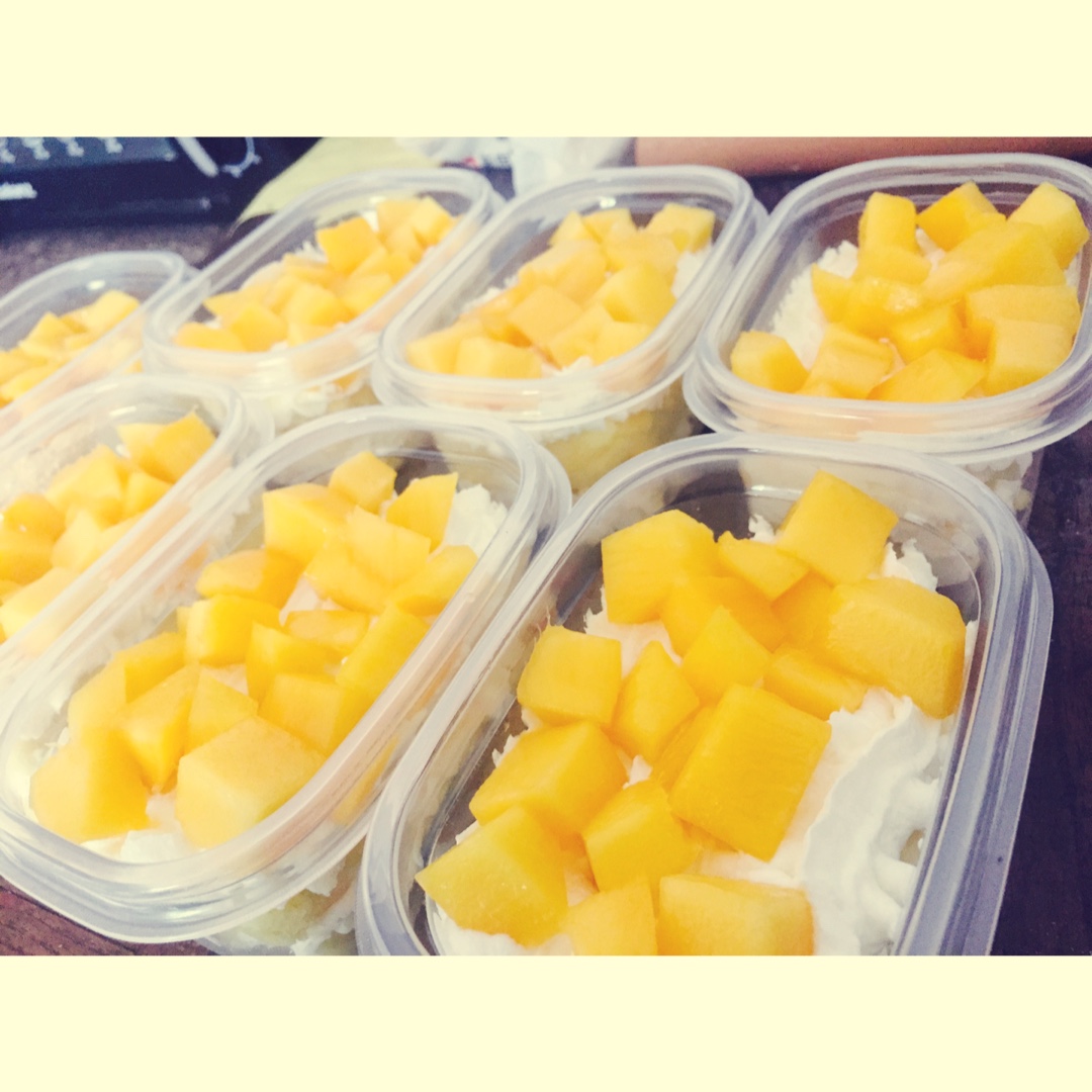 简单快手的便当饭盒水果盒子蛋糕