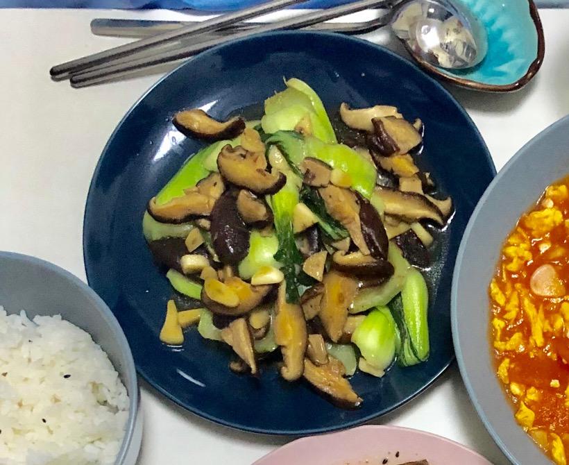 蘑菇炒青菜