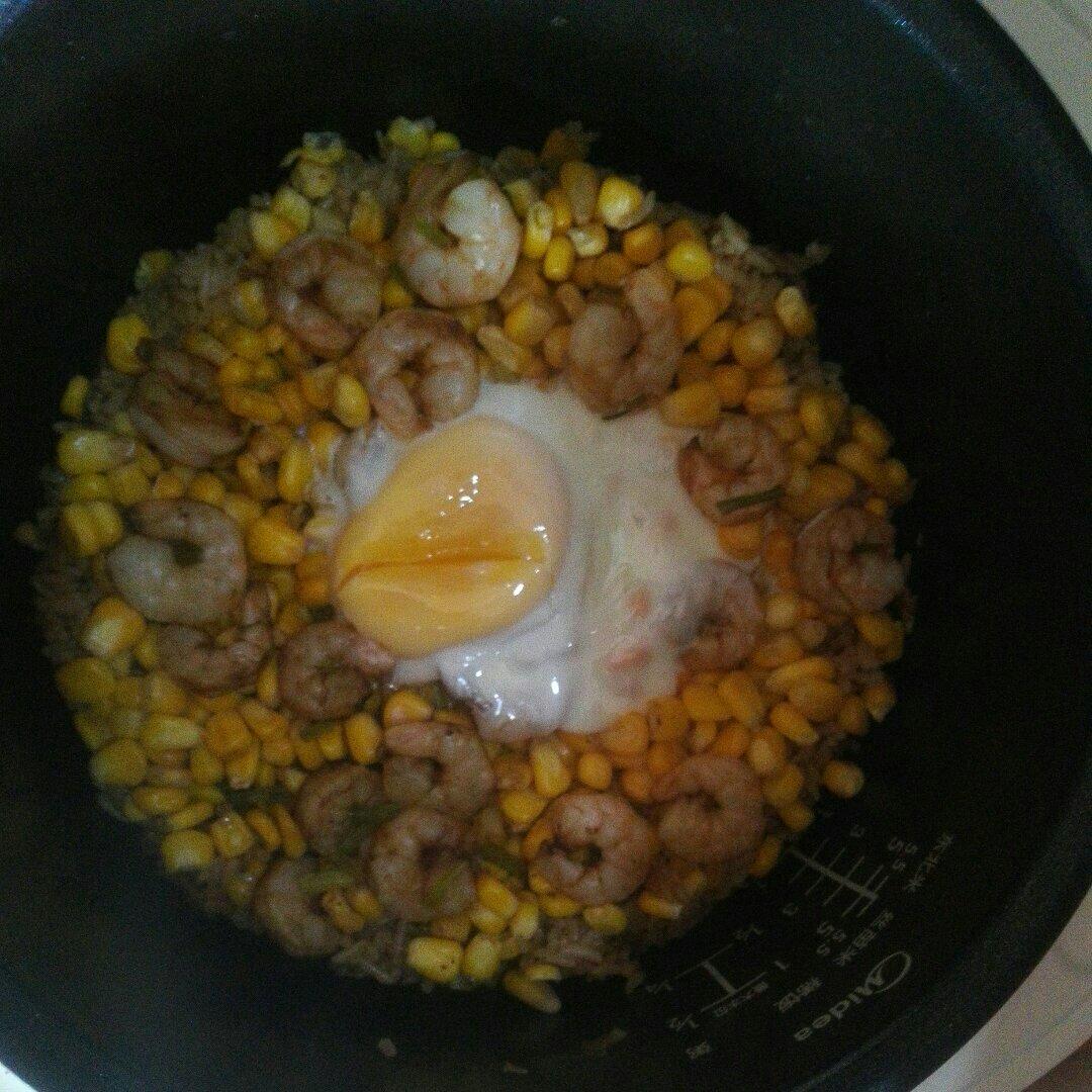 虾仁杂蔬红薯焖饭  寝室食堂