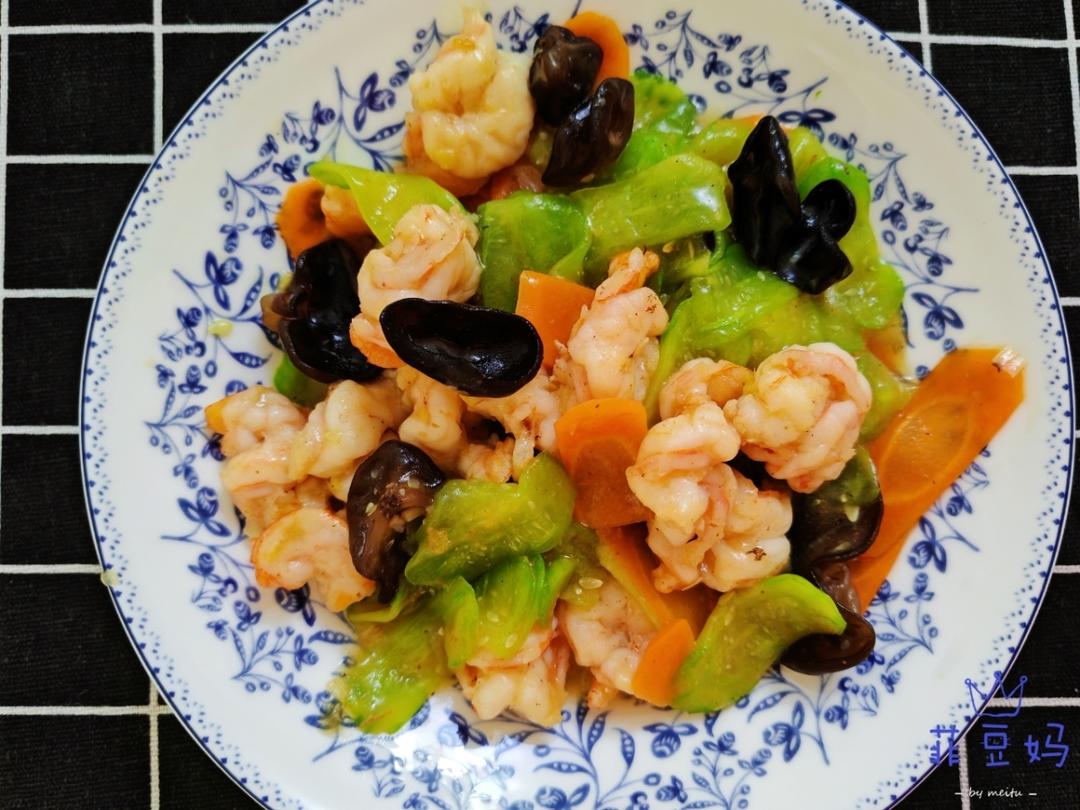 三鲜炒虾仁