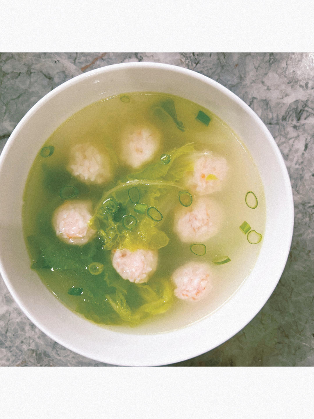 虾滑大白菜汤