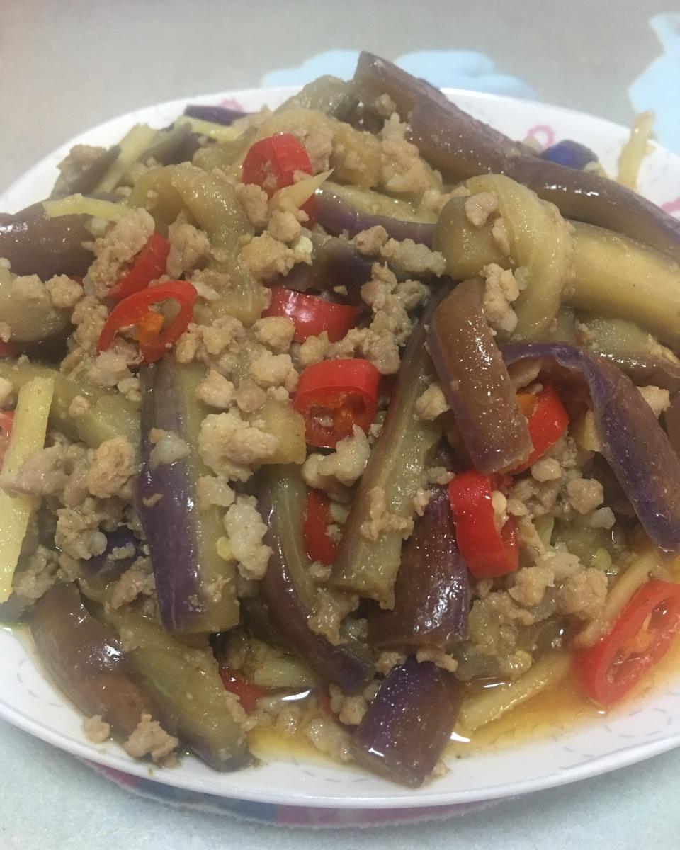 红烧肉沫茄子