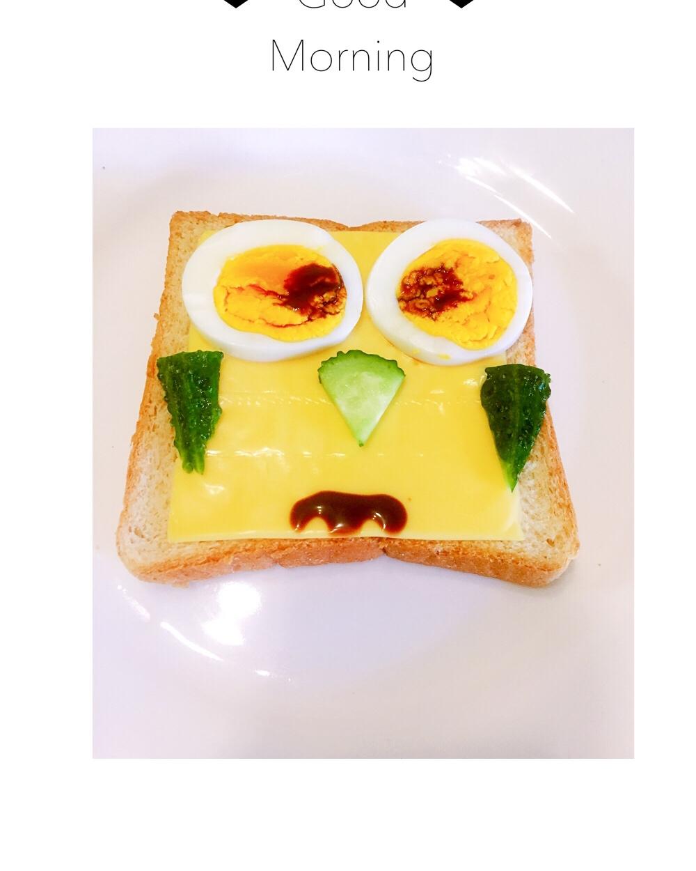 超萌猫头鹰吐司早餐