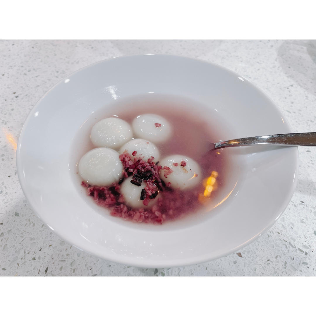 紫米酒酿桂花汤圆