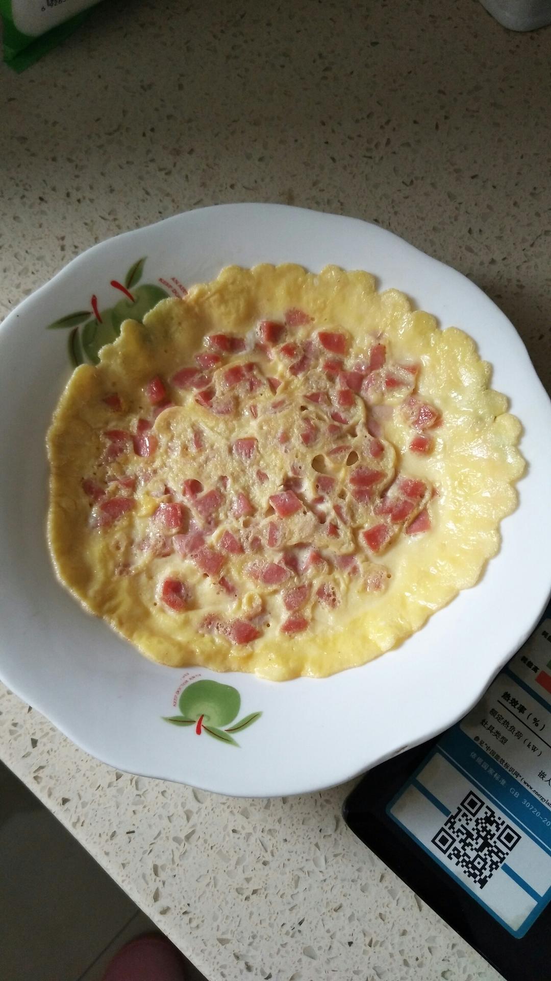 火腿煎蛋饼的做法