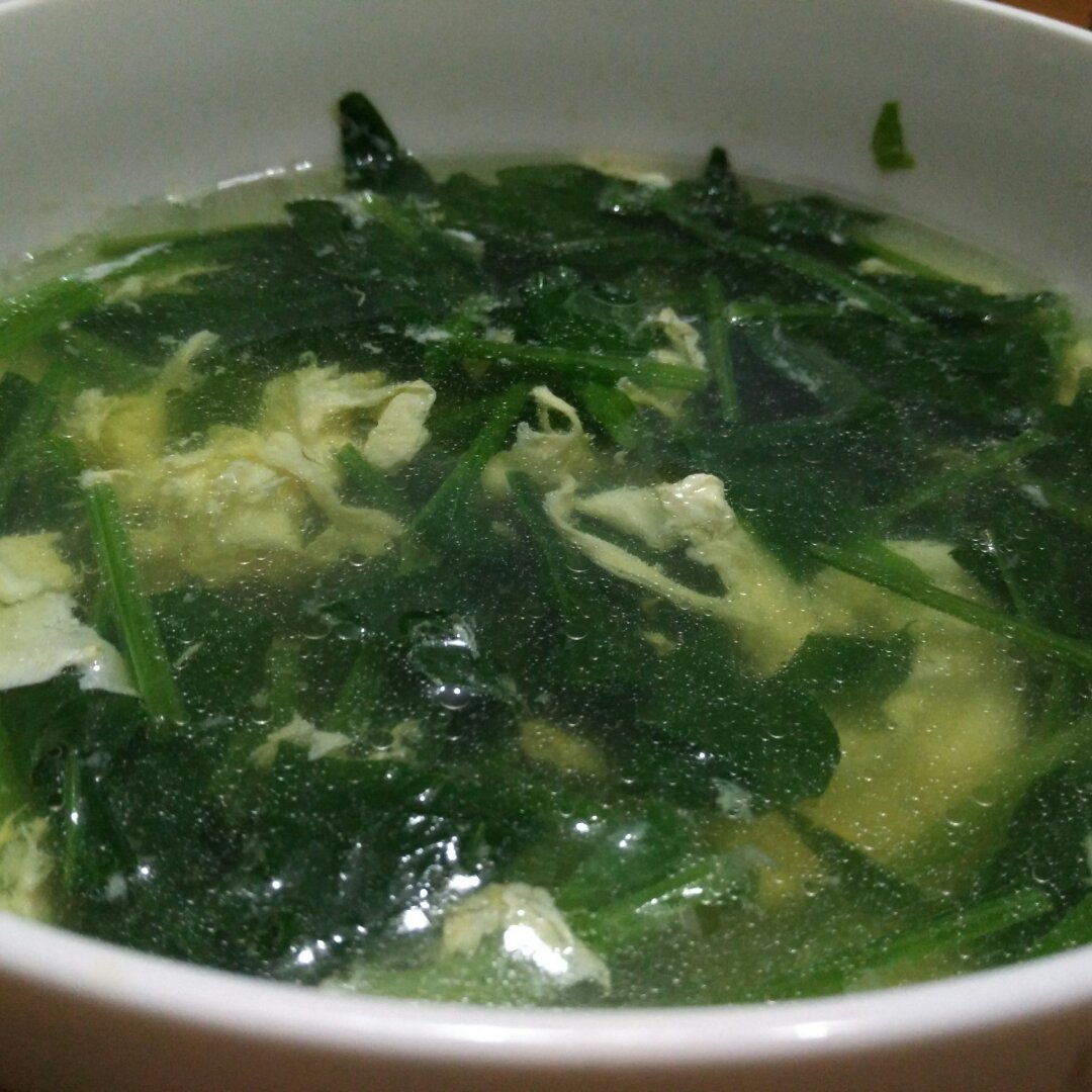 鲜蛋花菠菜汤