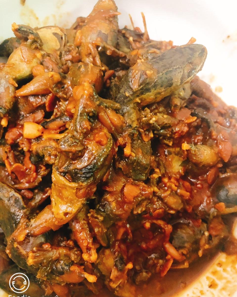 二然妹妹做的红烧东北林蛙(蛤蟆)