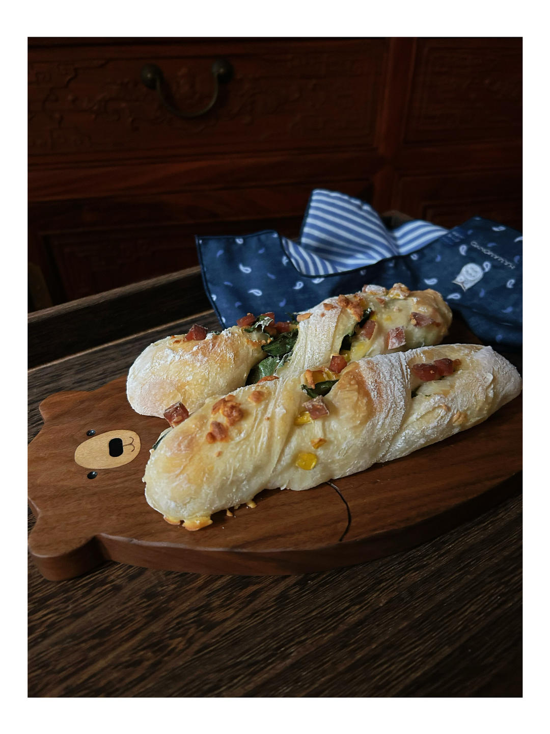 免揉面的全麦恰巴塔扭扭棒