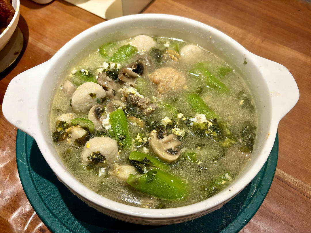 丝瓜蘑菇牛肉汤