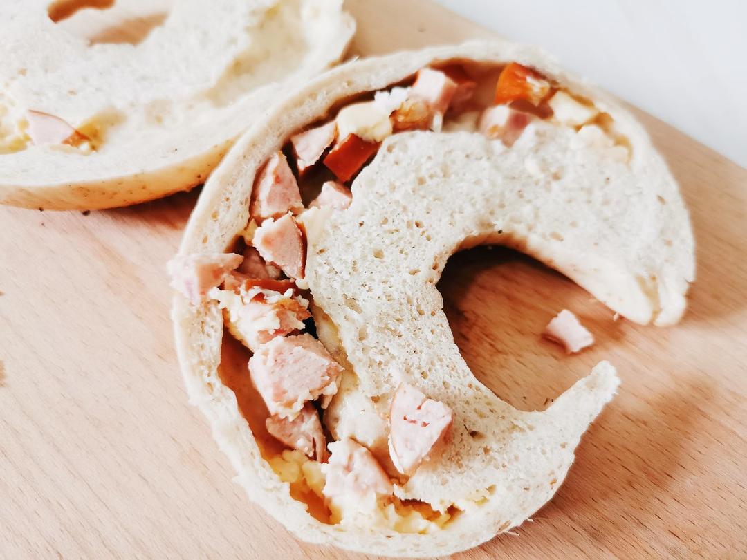 黑椒火腿奶酪贝果【北鼎烤箱食谱】