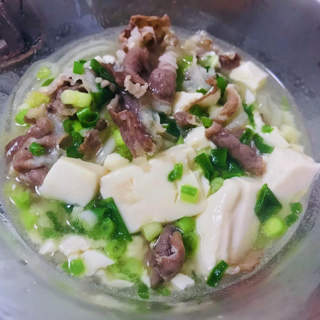 白菜豆腐羊肉片汤