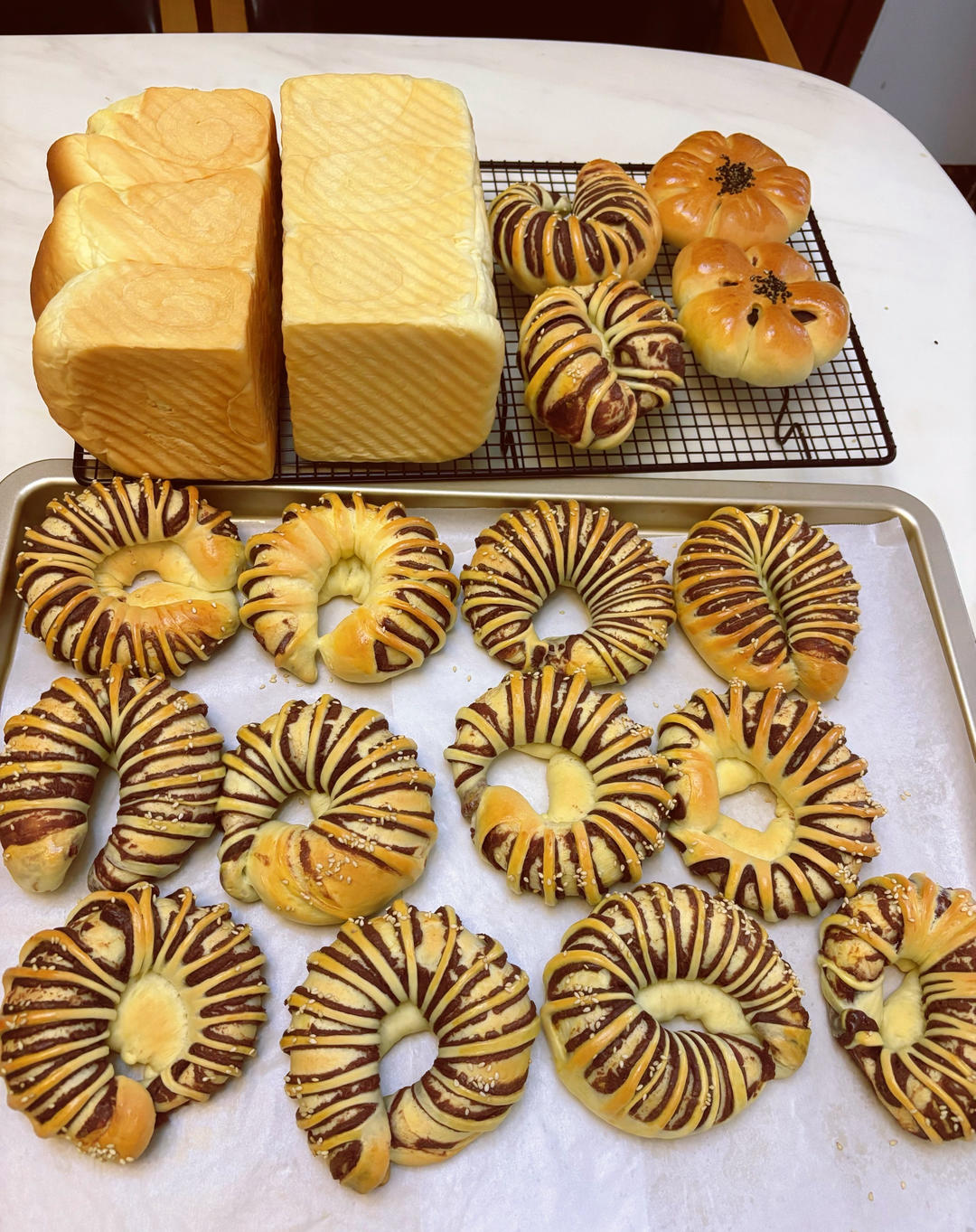 豆沙面包圈（一次发酵）