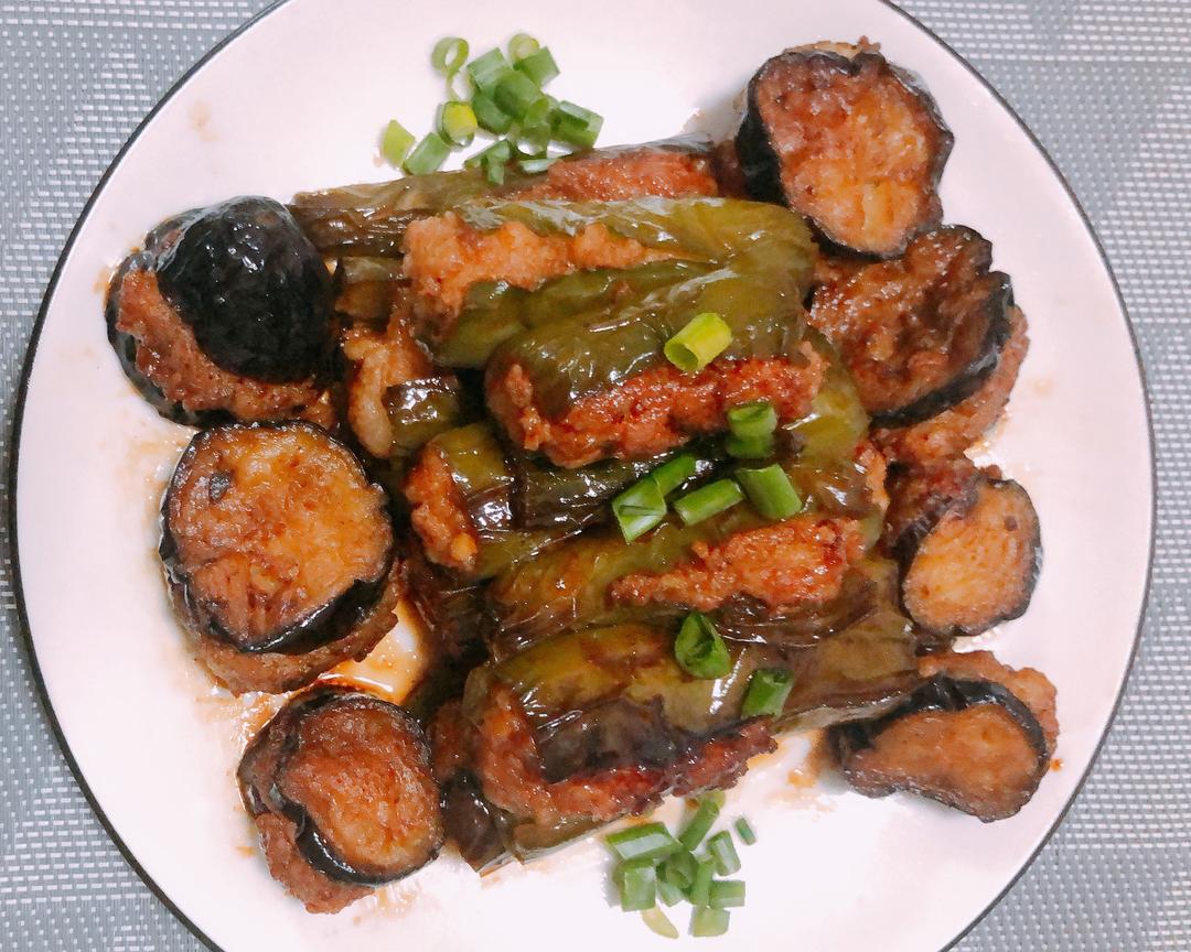 客家三宝之酿茄子、酿尖椒