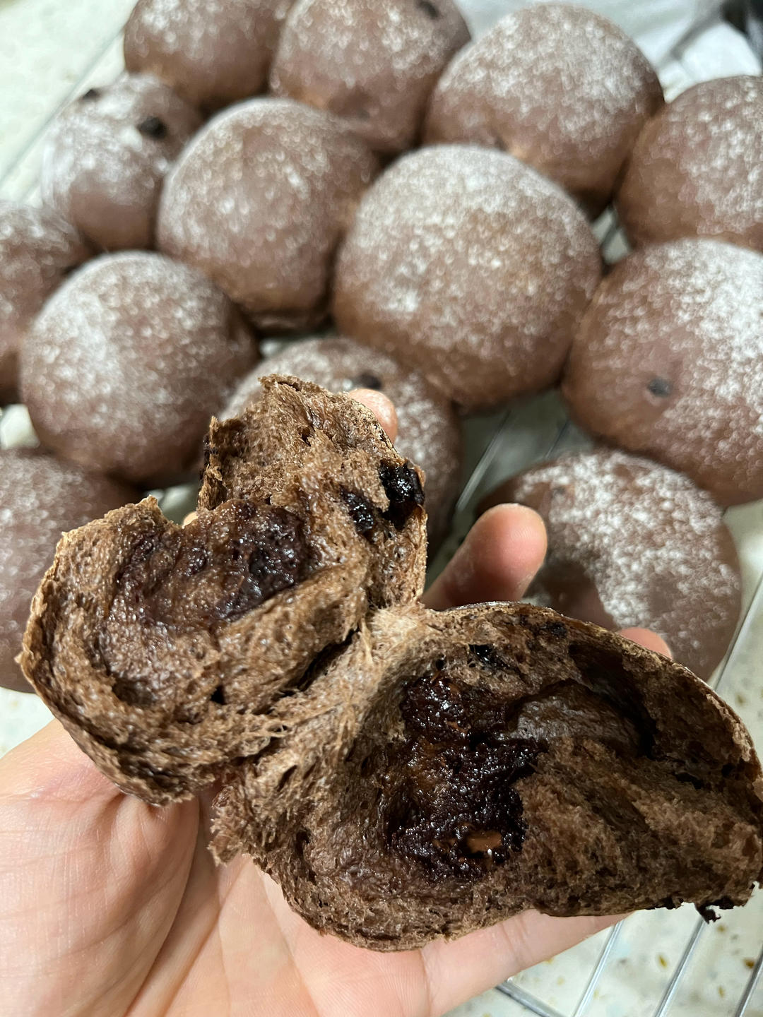 双重巧克力爆浆小餐包