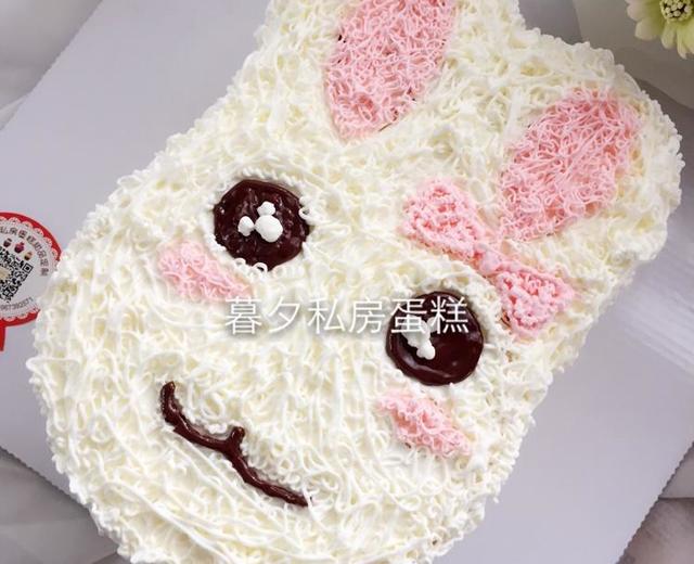 萌萌嘚小兔子蛋糕的做法