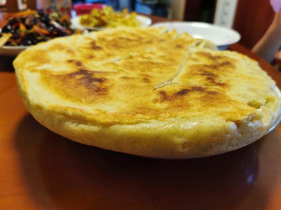 手不沾面做发面大饼