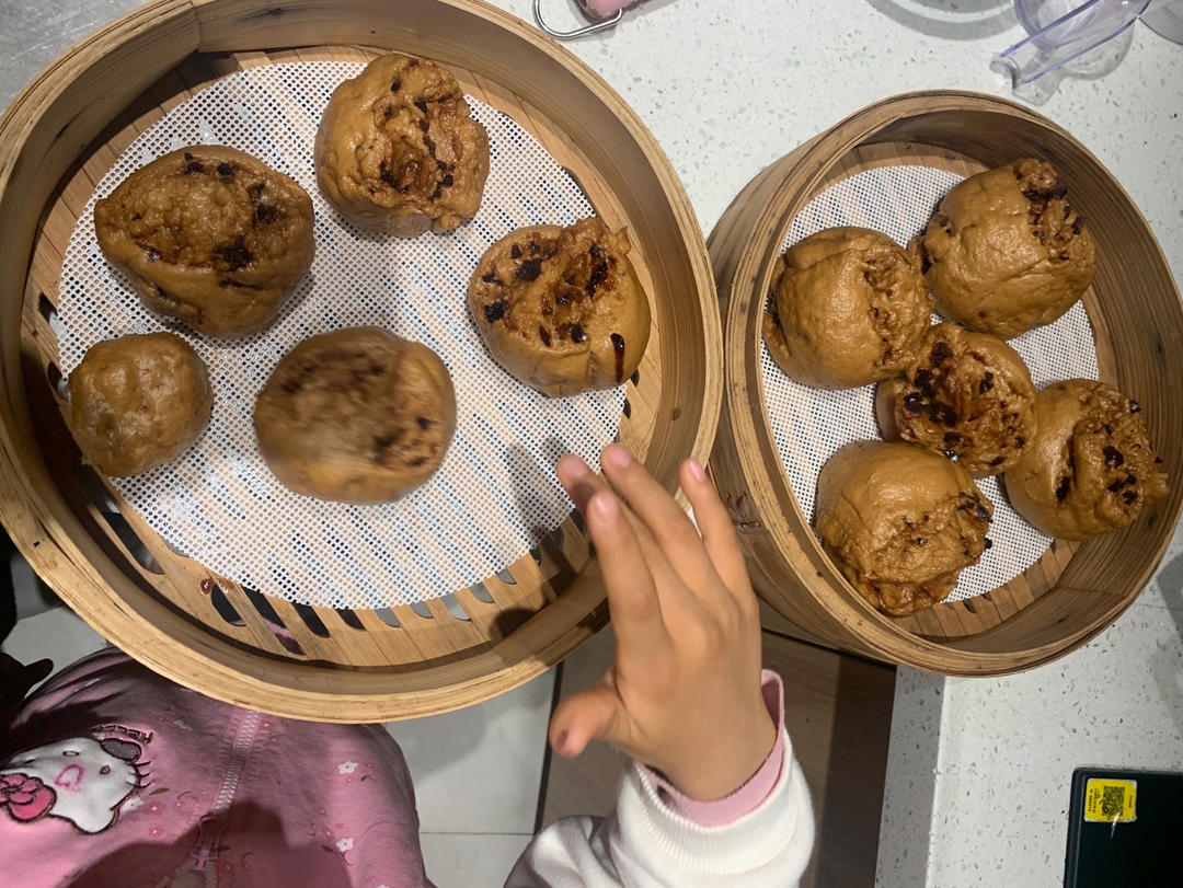 容易开花的红糖红枣馒头