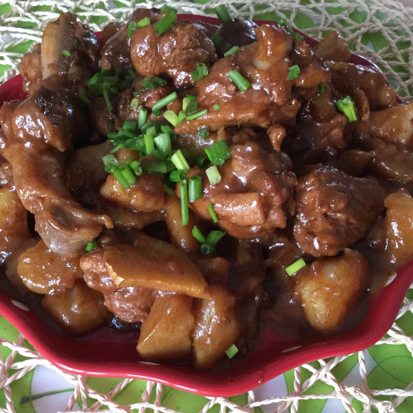 土豆焖鸭