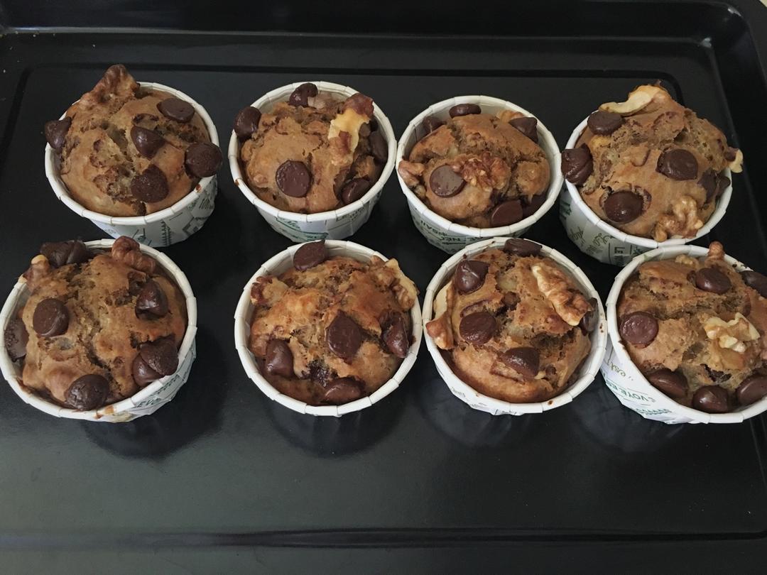 香蕉核桃巧克力马芬