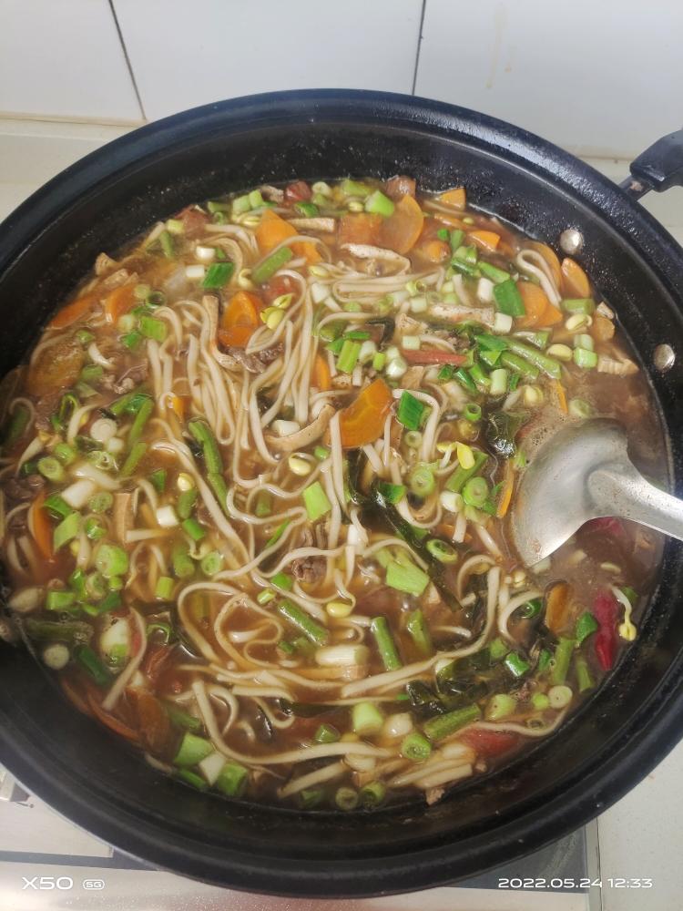 懒人羊肉炝锅面的做法