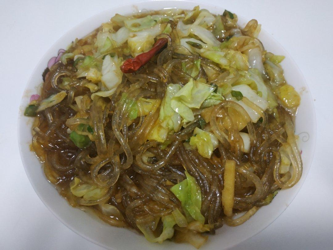 圆白菜炒粉条