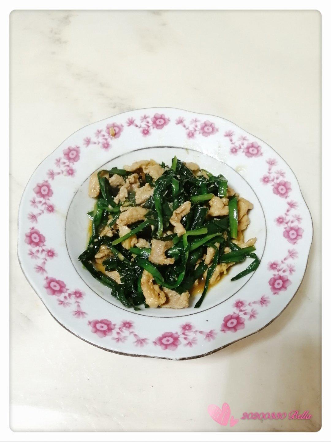 韭菜花炒肉