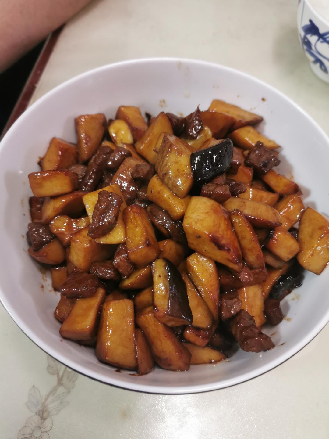 黑椒杏鲍菇牛肉粒
