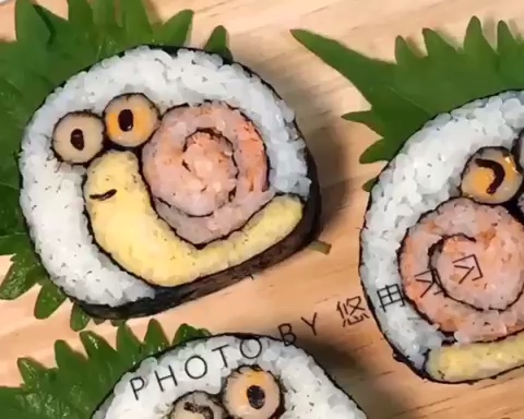 蜗牛花样寿司