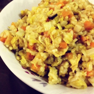 香菇蔬菜咖喱炒饭