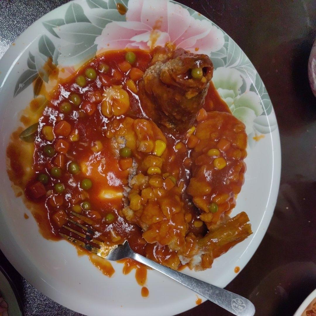 家庭快手版松鼠鲈鱼，酸中带甜甜中又能吃的出酸味