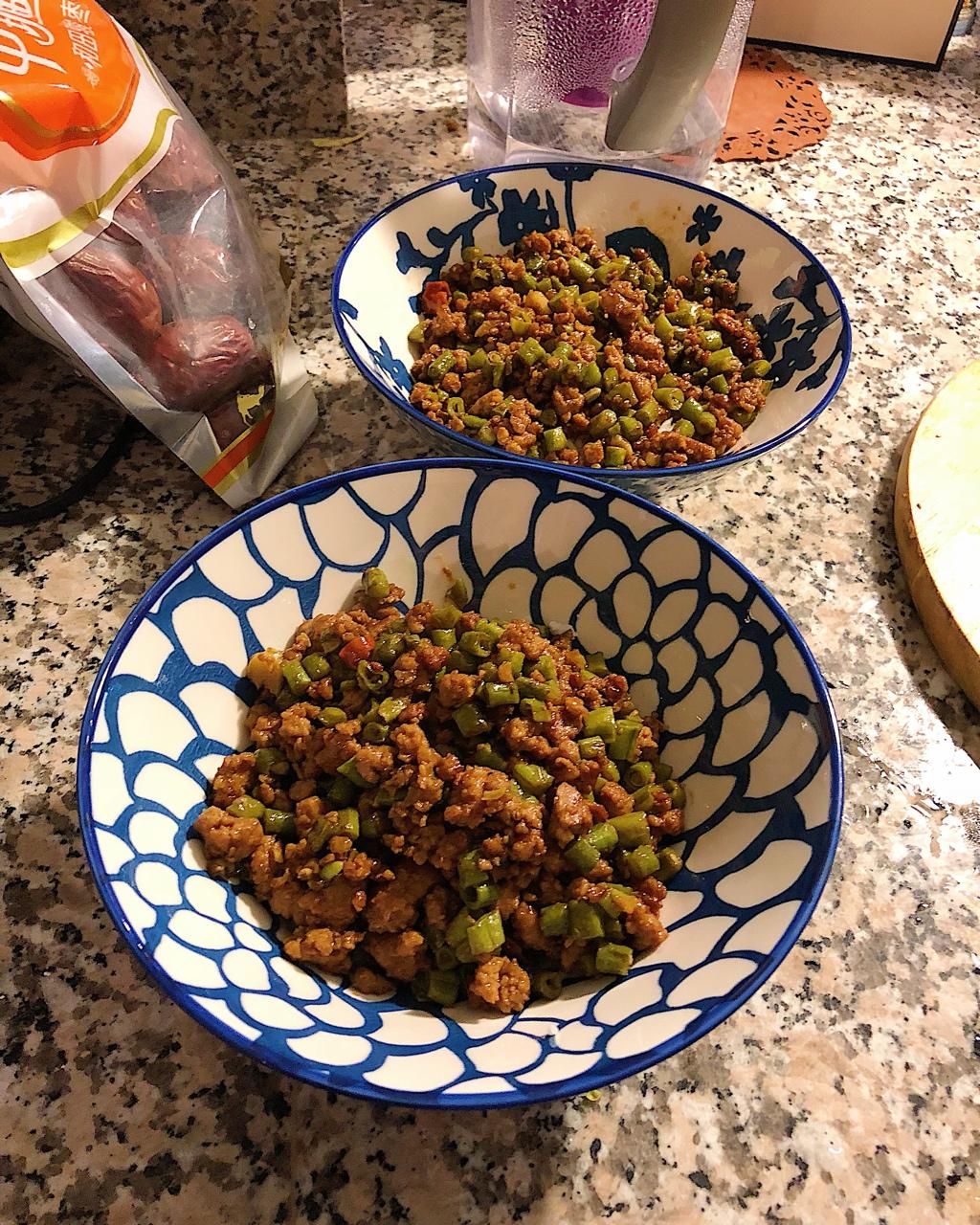 肉沫豆角下饭菜