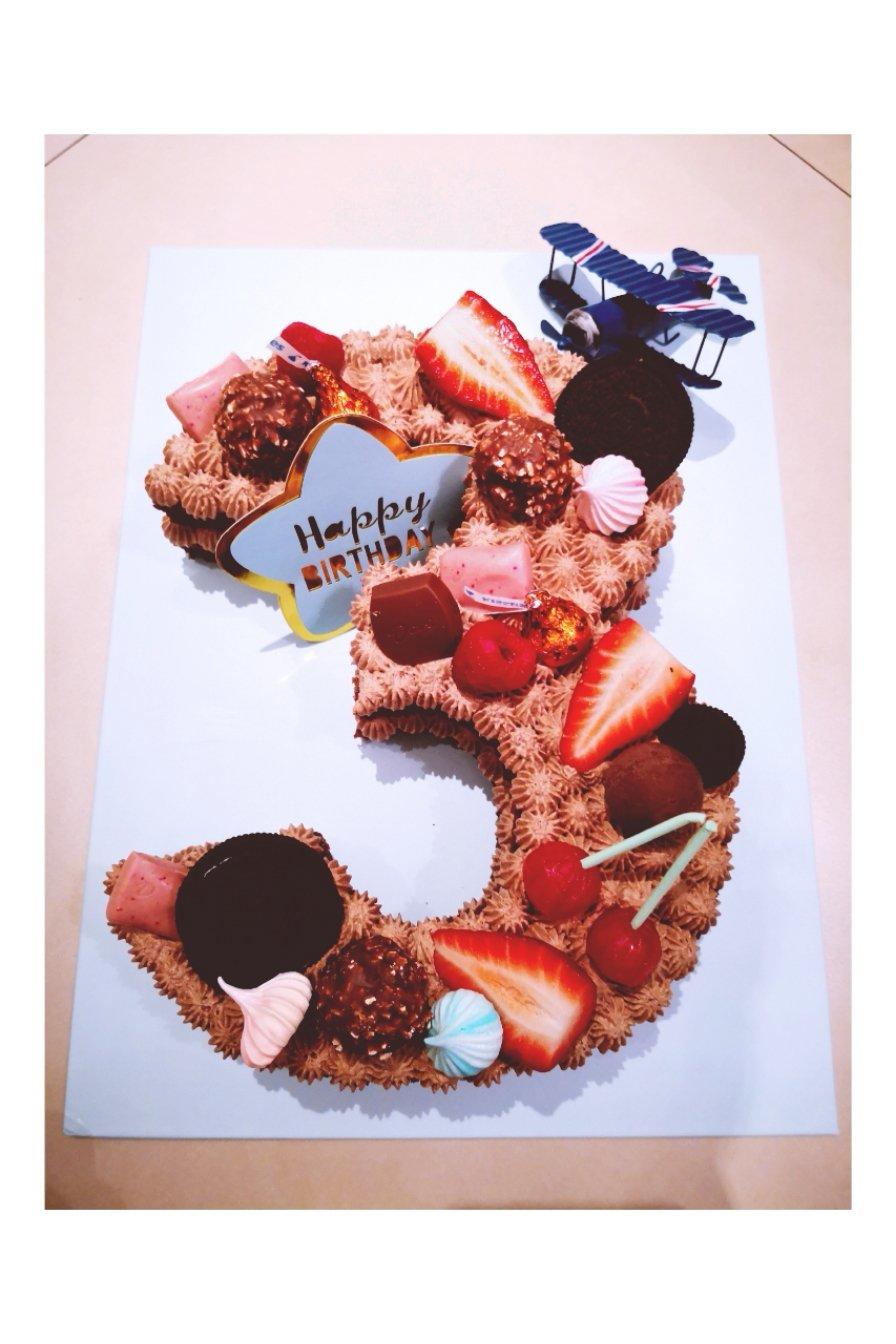 心随帆动928做的高颜值也有内涵:3种口味数字蛋糕(原味,巧克力,抹茶)