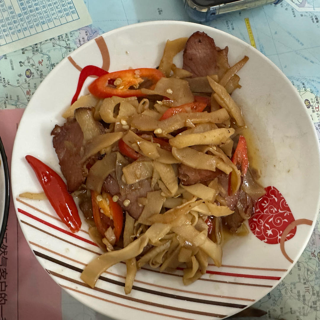 糯米笋炒腊肉