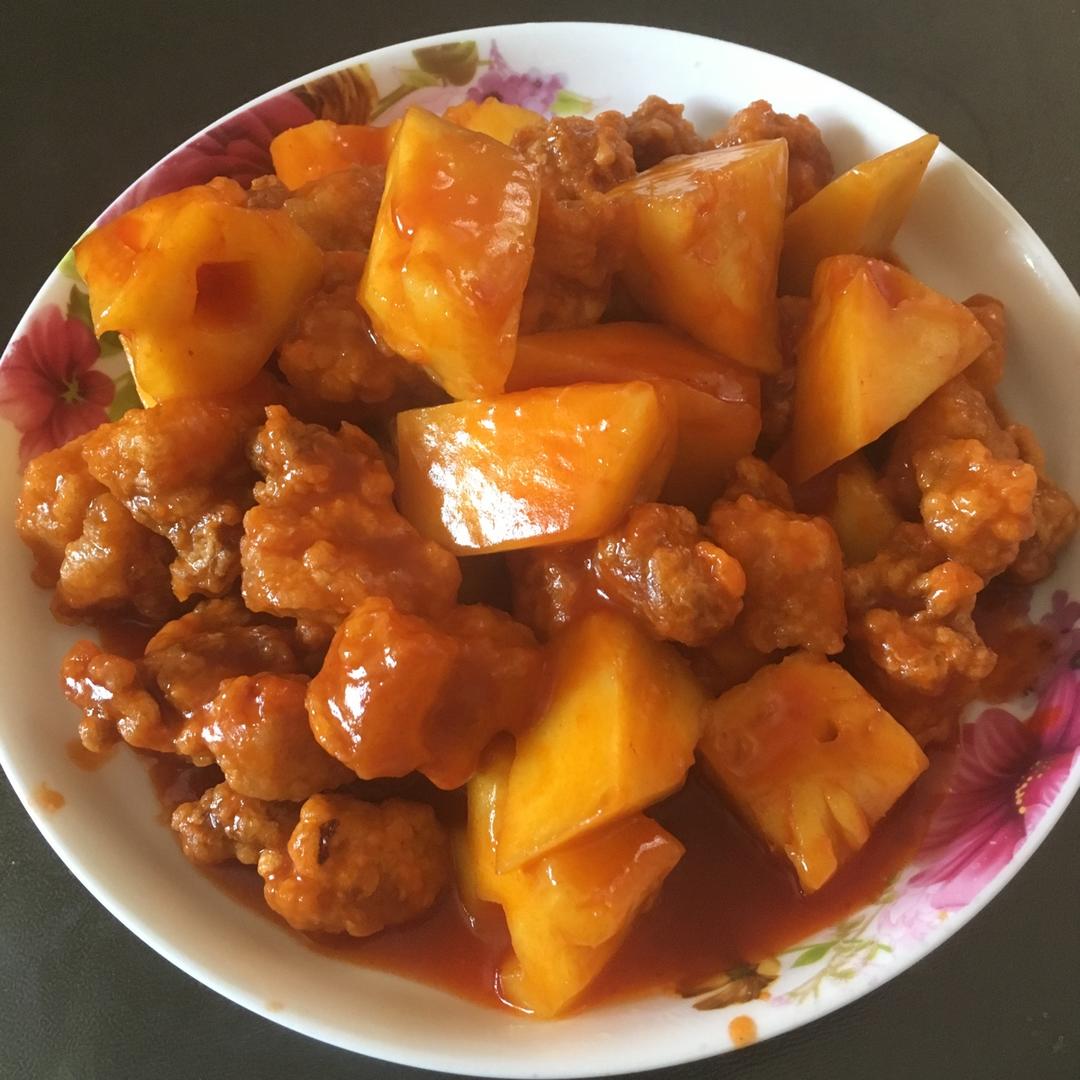 简单的菠萝古老肉