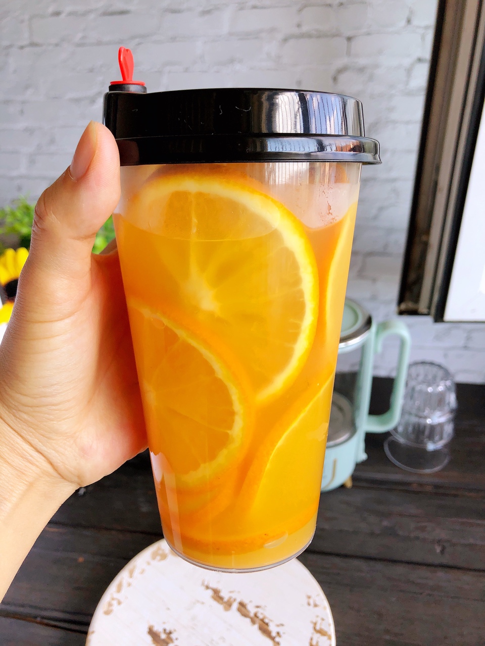 快手夏日冰爽饮品橙汁水果茶，香橙满满，无添加巨好喝，秒杀奈雪的茶的做法