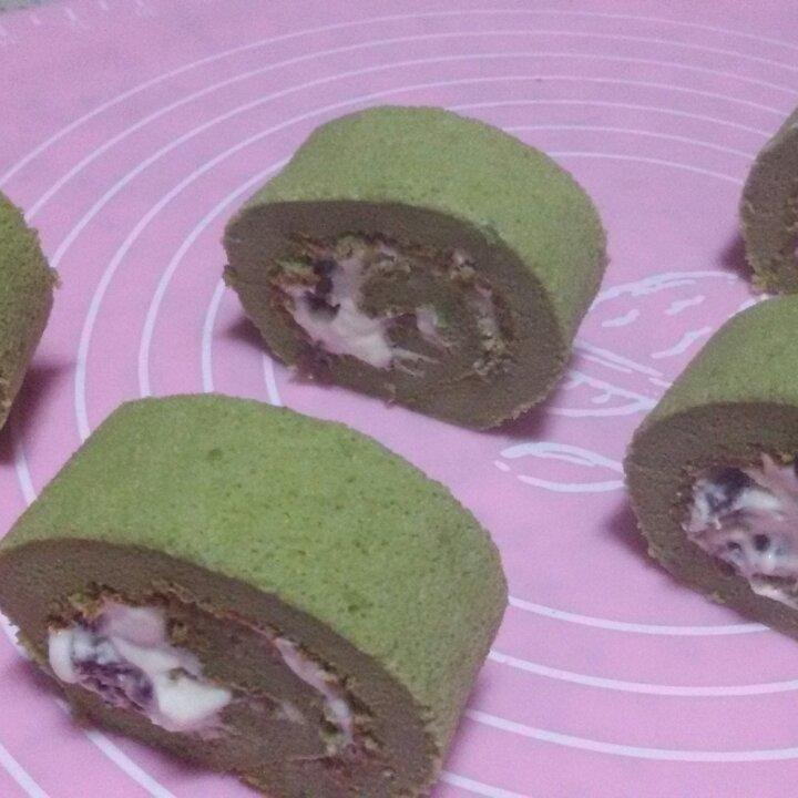 抹茶蜜豆蛋糕卷