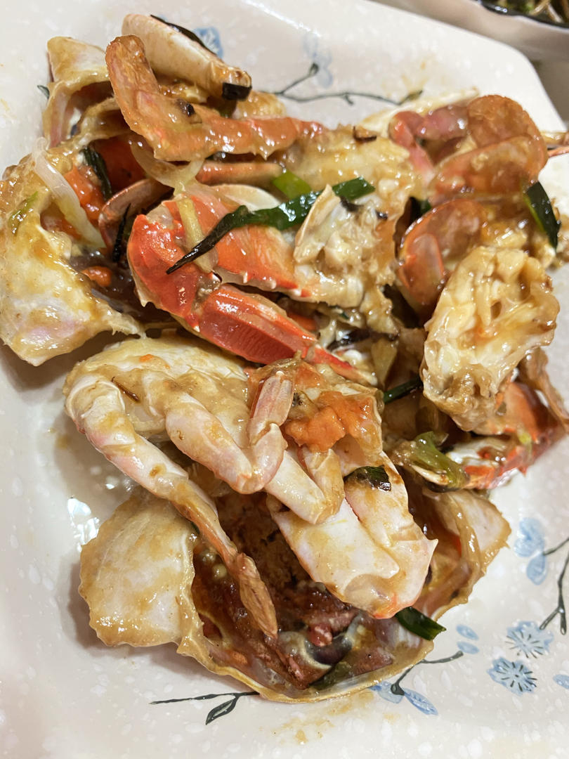 实习生ss做的蟹三点蟹姜葱炒蟹