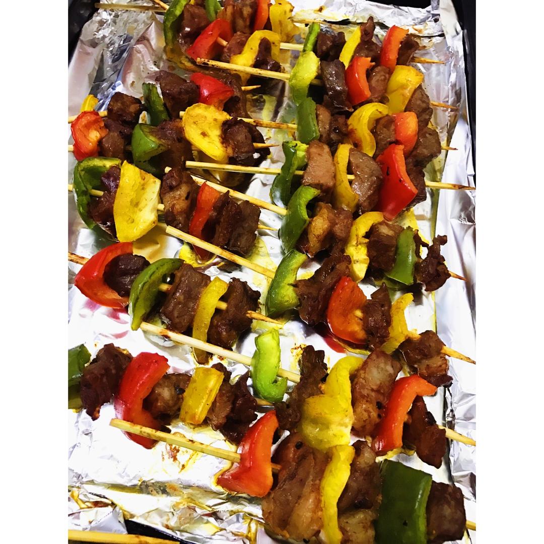 多彩牛肉串