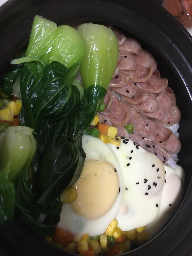 香喷喷的🍲腊肠煲仔饭（砂锅版）超简单神速