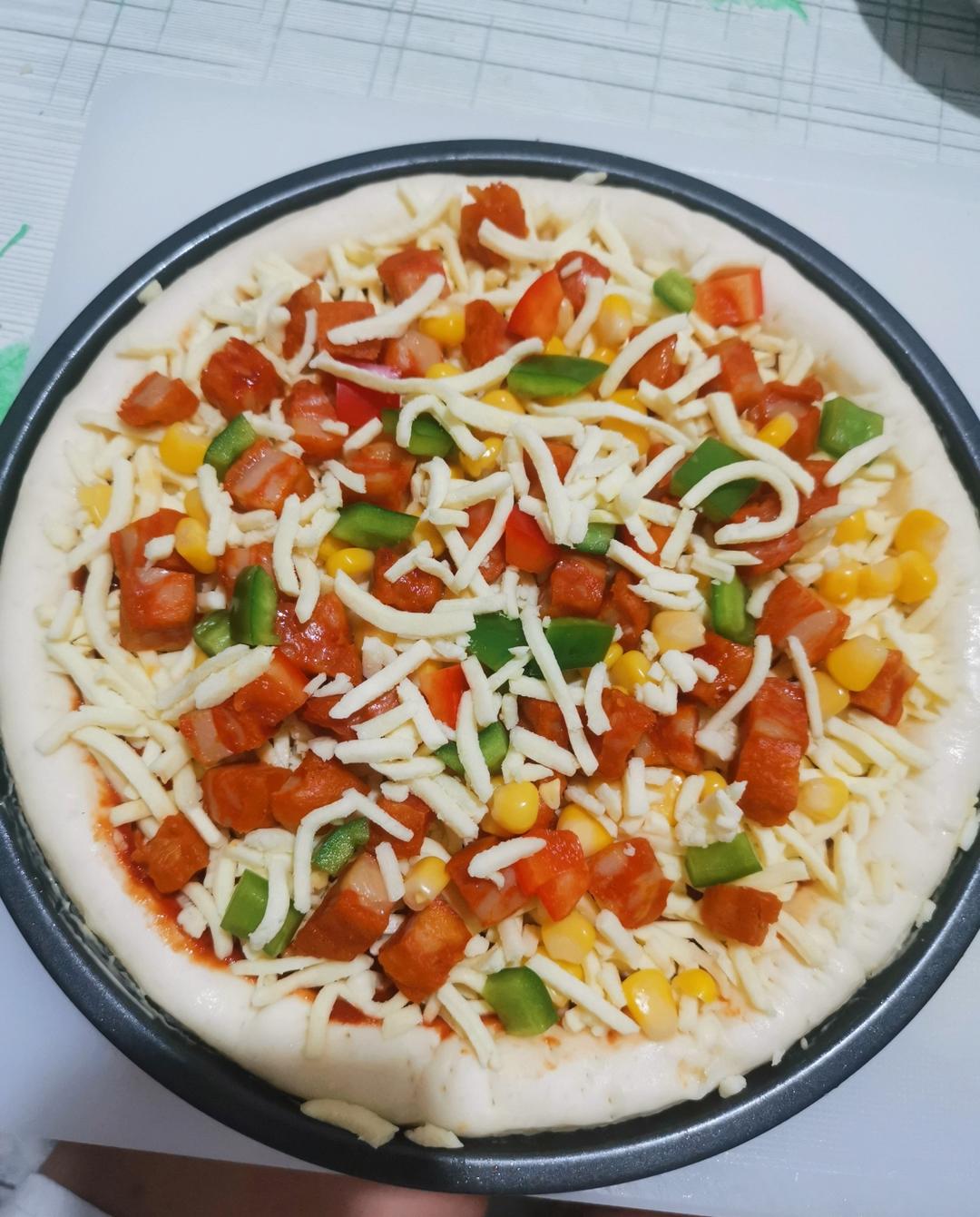 奥尔良烤鸡肉披萨
