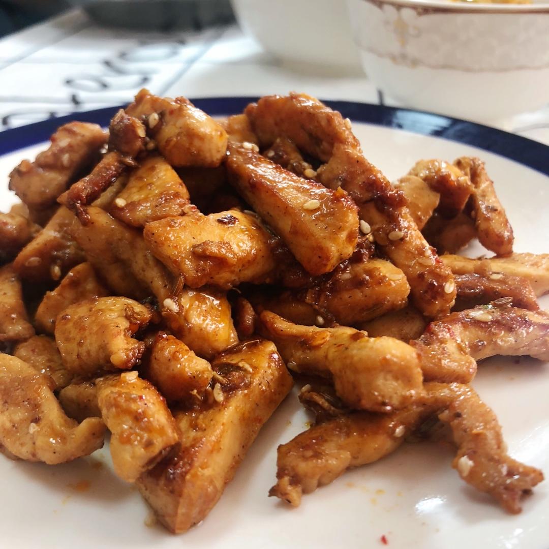 孜然鸡胸肉，低脂低卡好吃无压力。