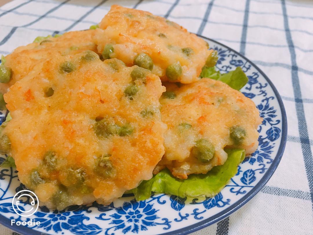 豌豆虾饼的做法
