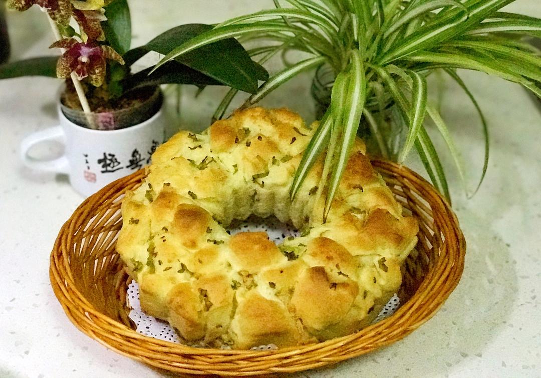 香葱肉松手撕面包