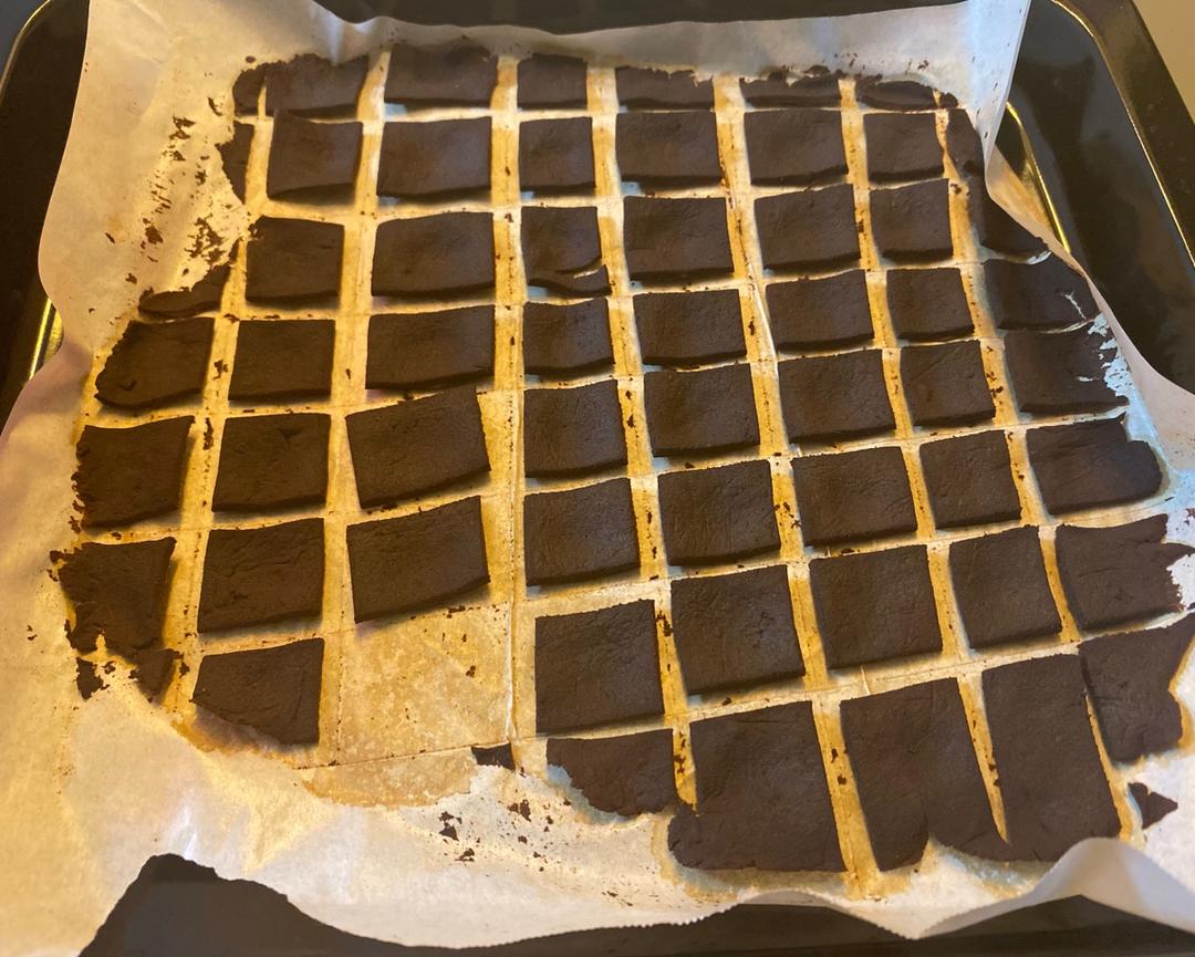 超简单无粉无油可可豆渣饼干