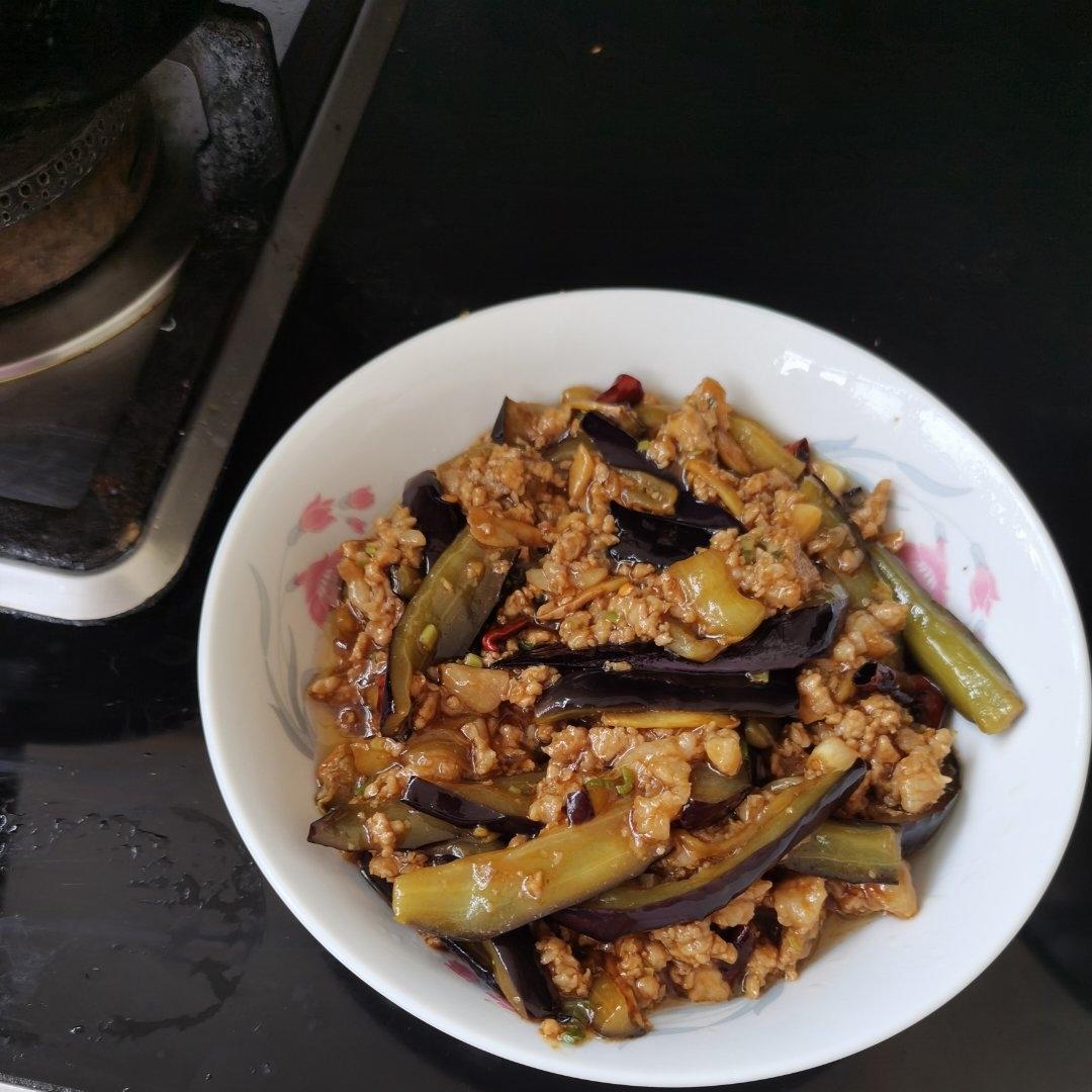 红烧肉沫茄子